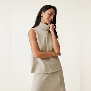 OGL FuzzLuxe Turtle Neck Split Hem Top Heather Morganite